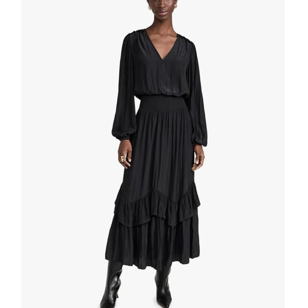 Ramy Brook Black Long Sleeve Maxi Dress